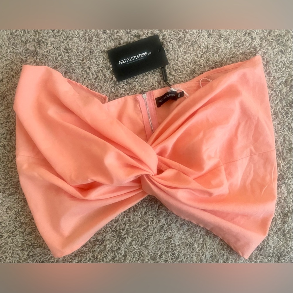 Pretty Litle Thing Tube crop top bow
